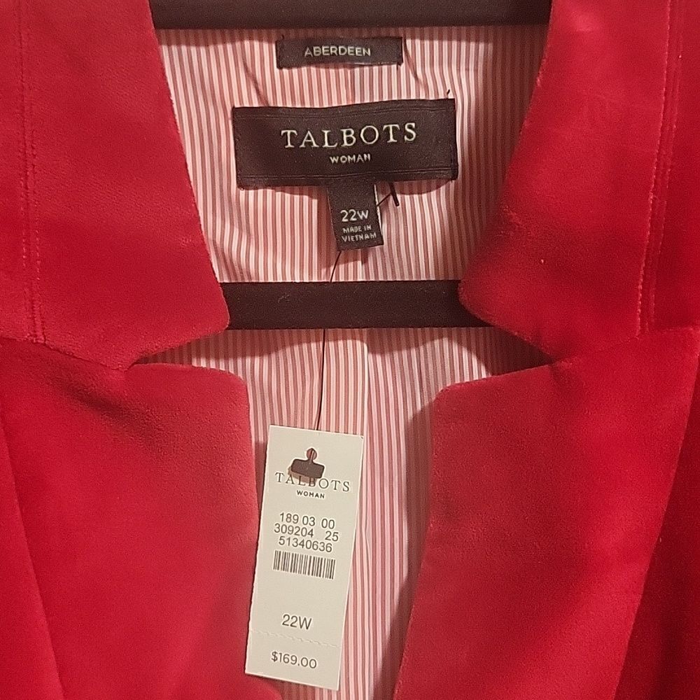 Talbots Aberdeen Velvet Blazer - Picture 3 of 12